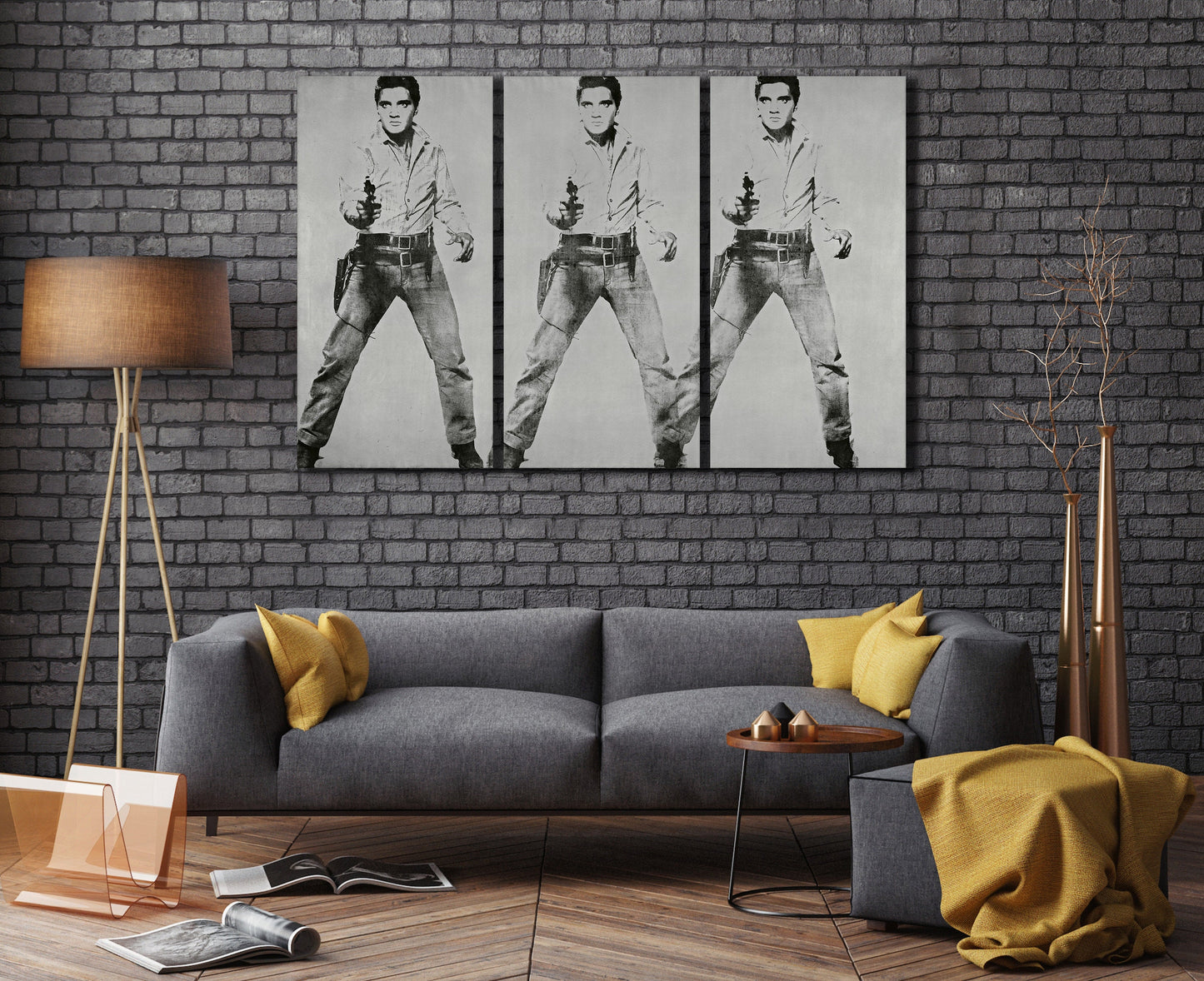 Triple Elvis Andy Wharol 
reproduction wall art canvas print