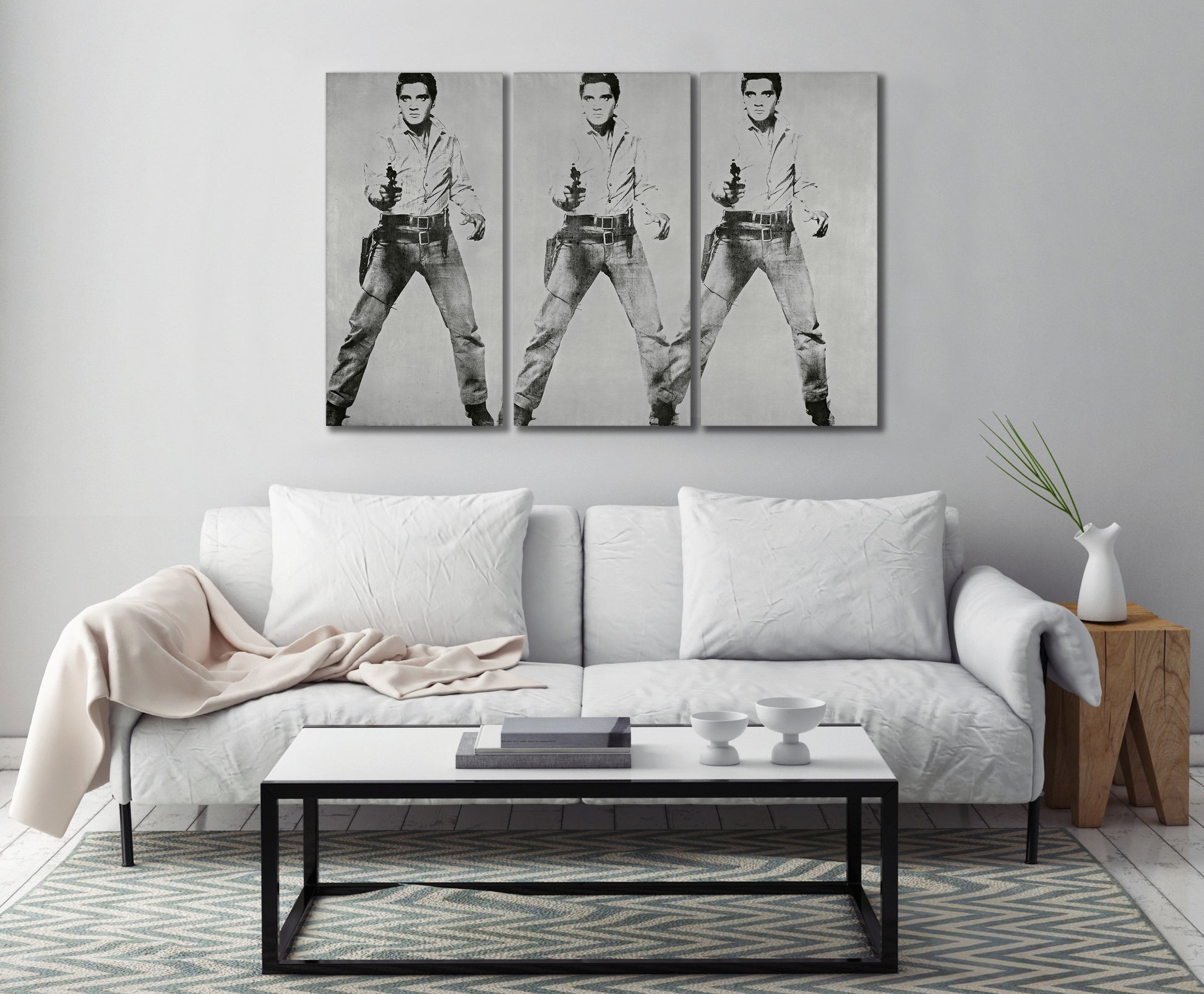 Triple Elvis Andy Wharol 
reproduction wall art canvas print