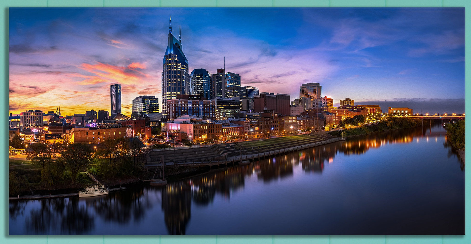 Nashville Skyline print closeup
