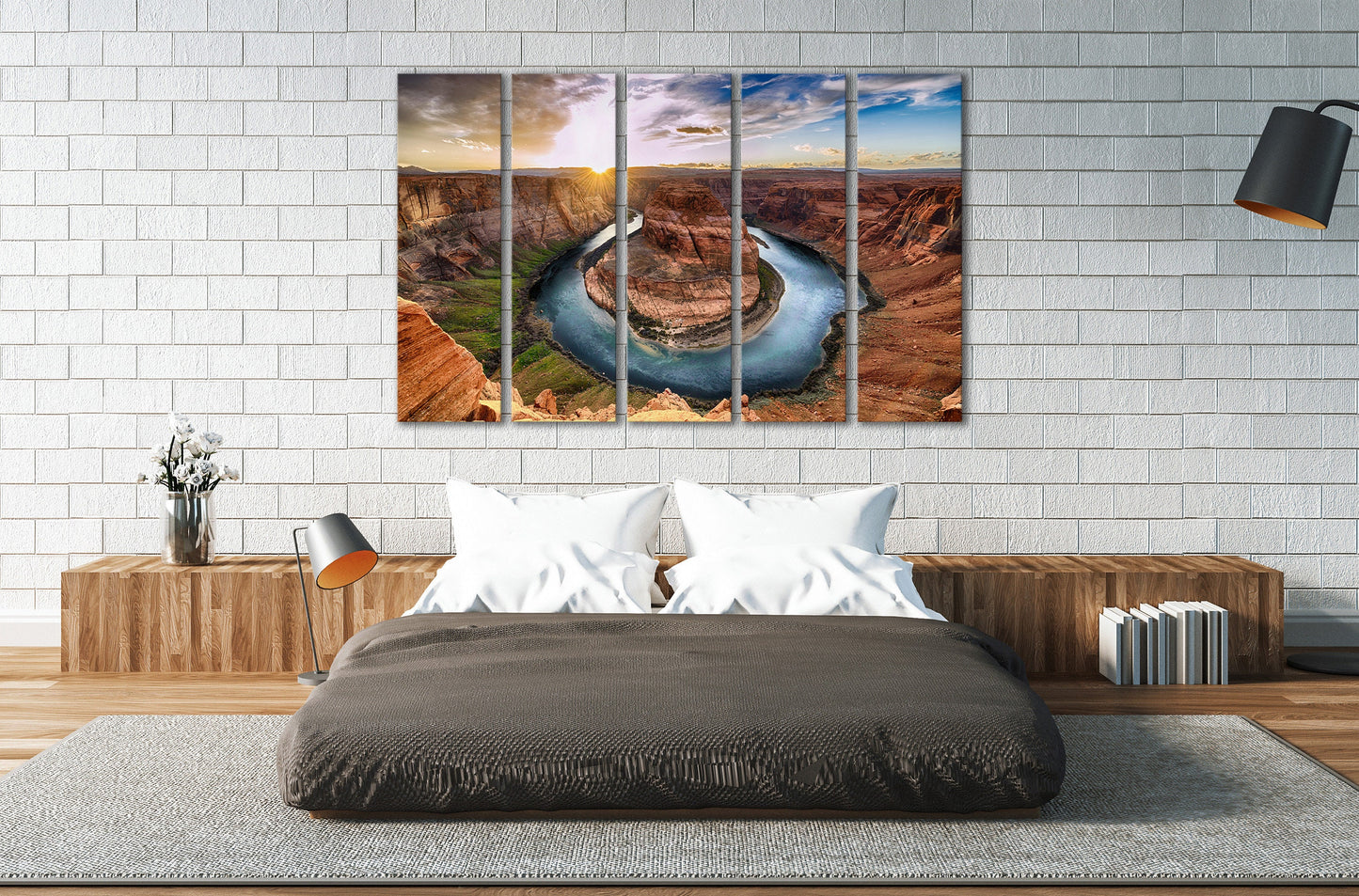 Horseshoe Bend Grand Canyon National Park framed canvas leather print