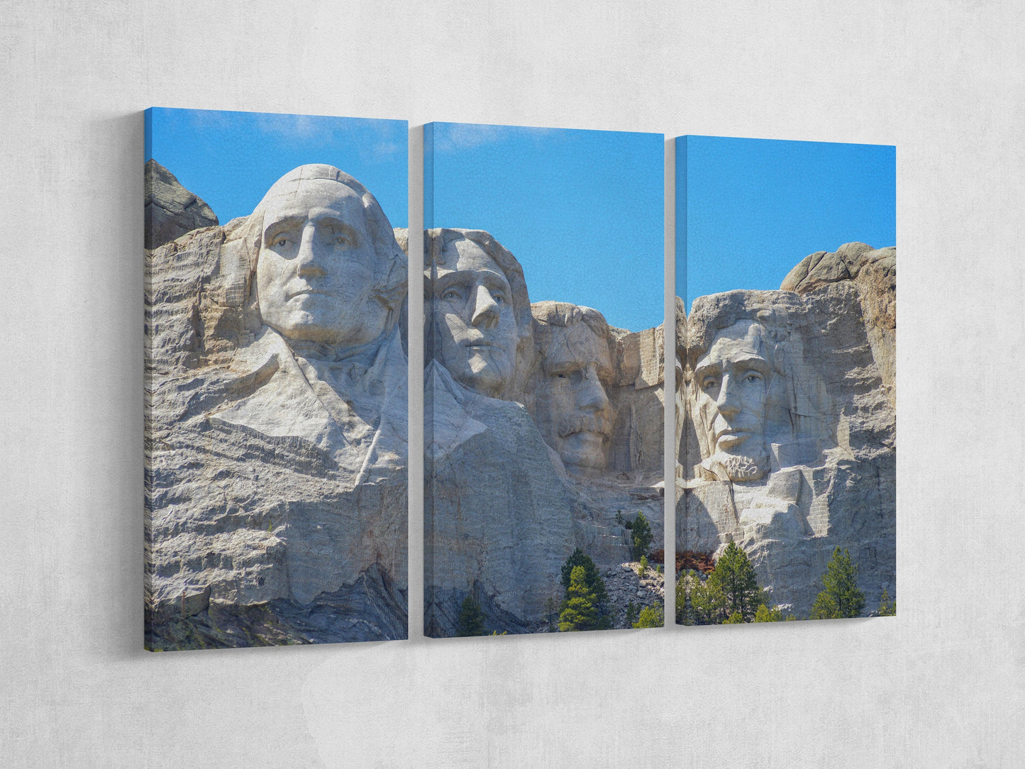 Mount Rushmore Wall Art Canvas 3 panels