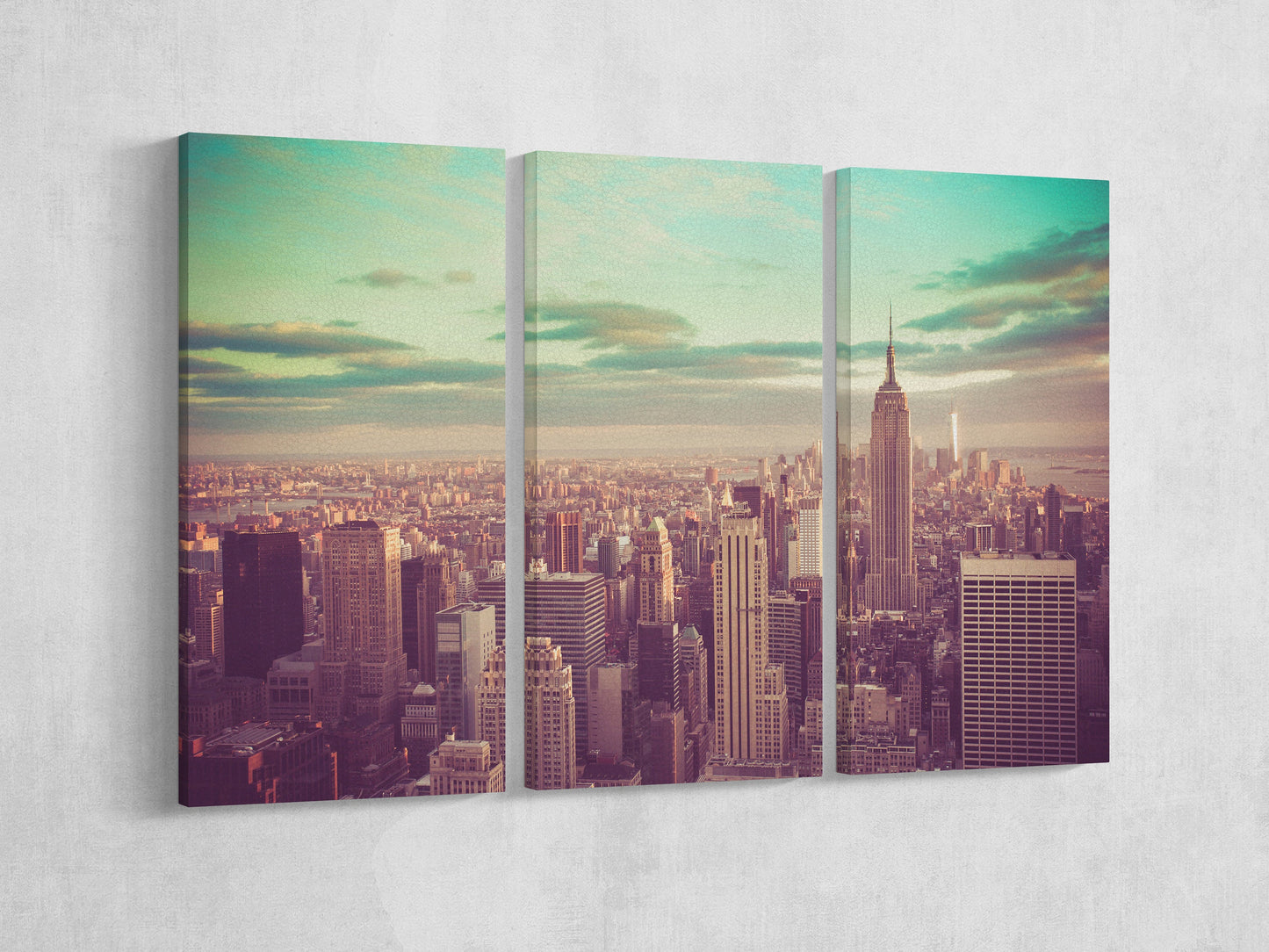 New York City, Manhattan vintage wall art canvas print