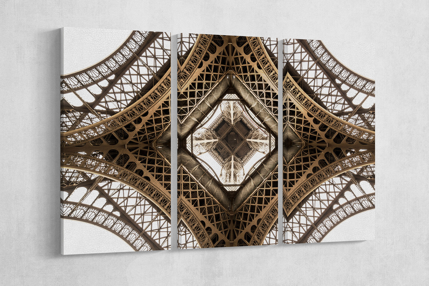 Tour Eiffel Bottom View Framed Canvas Print