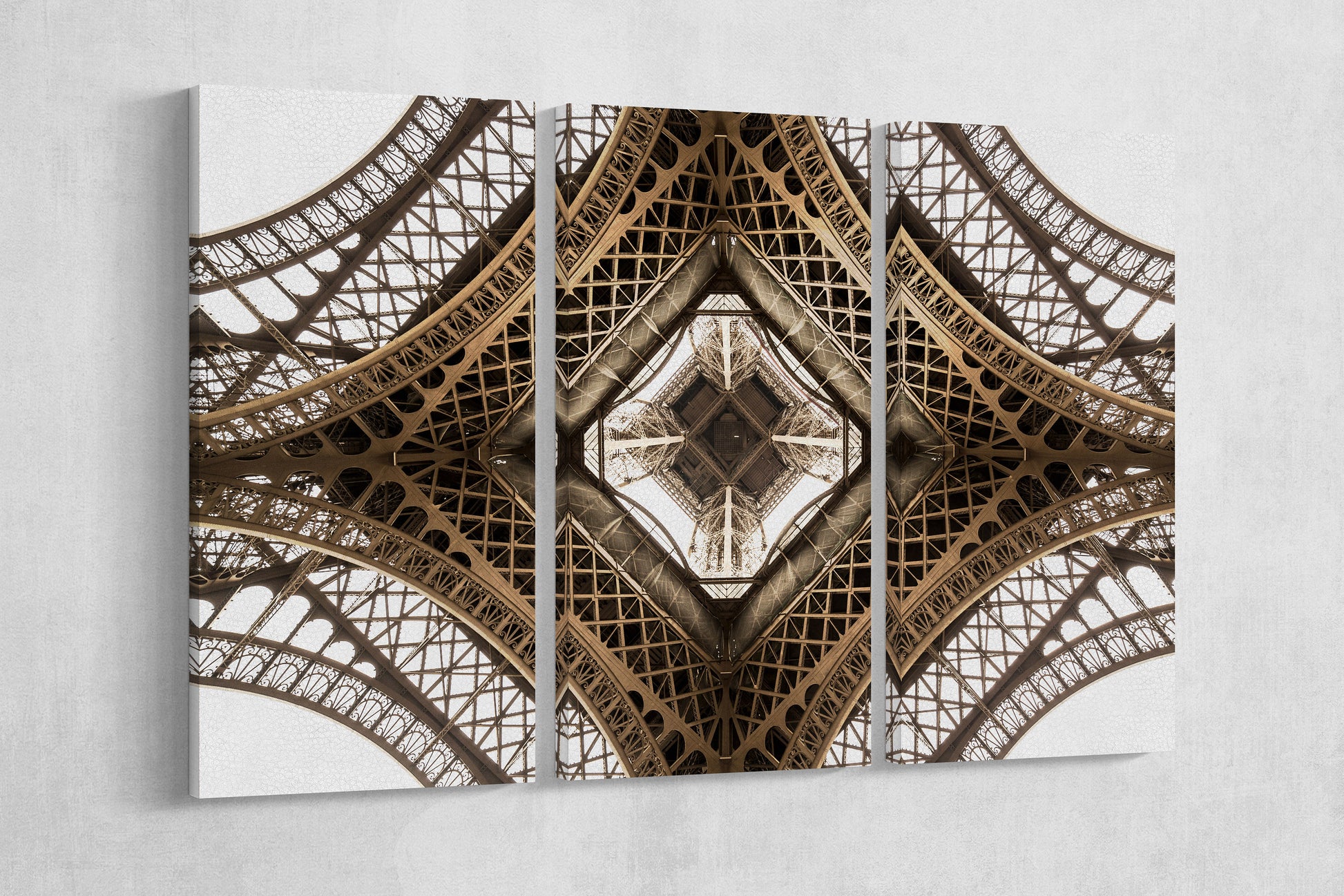 Tour Eiffel Bottom View Framed Canvas Print