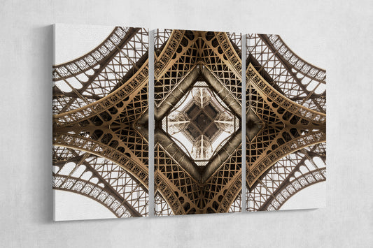Tour Eiffel Bottom View Framed Canvas Print