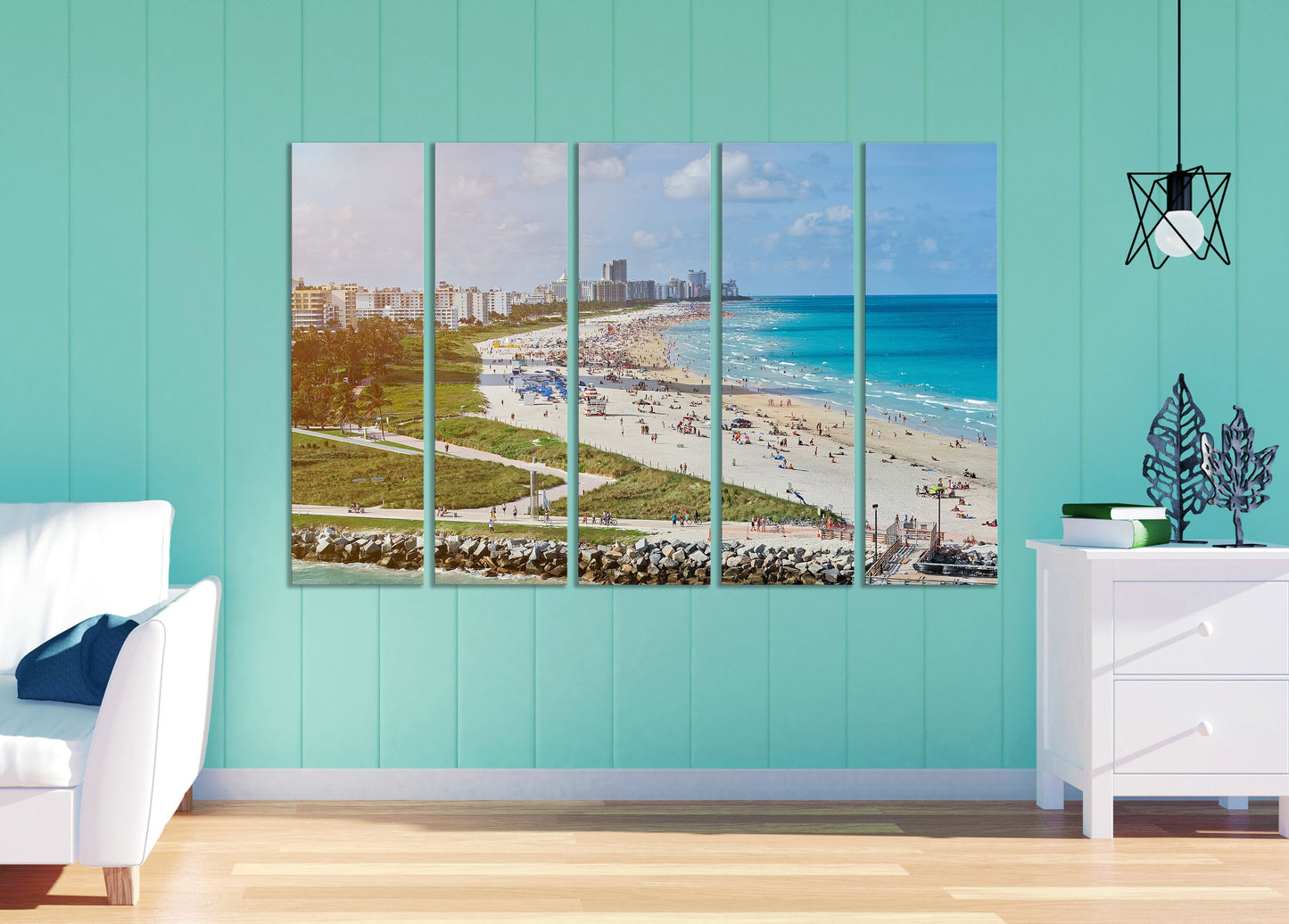 Miami beach home decor canvas print