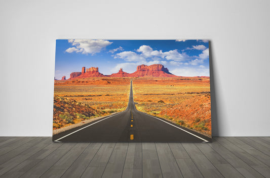 Monument Valley Road, Arizona, USA Canvas Eco Leather Print On The Floor