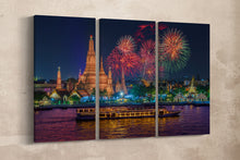 Load image into Gallery viewer, Wat Arun Bangkok canvas eco leather wall art print