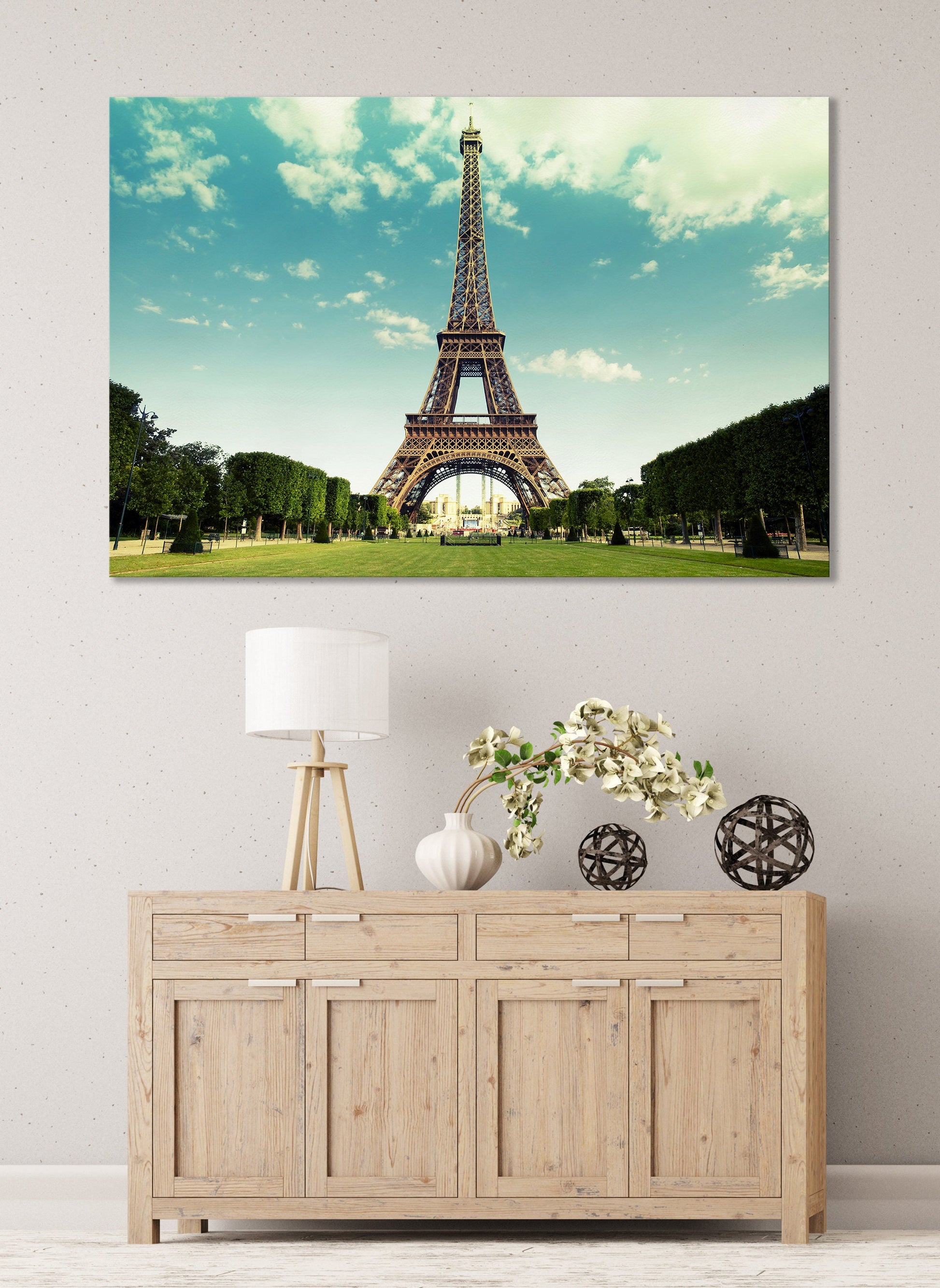 The Eiffel Tower, Paris, France Framed Canvas Print