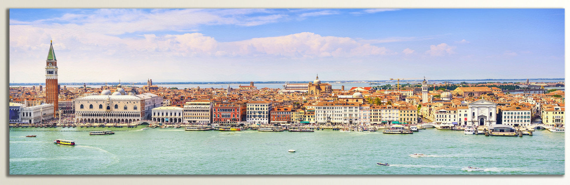 Venezia Panoramic View Framed Canvas Print