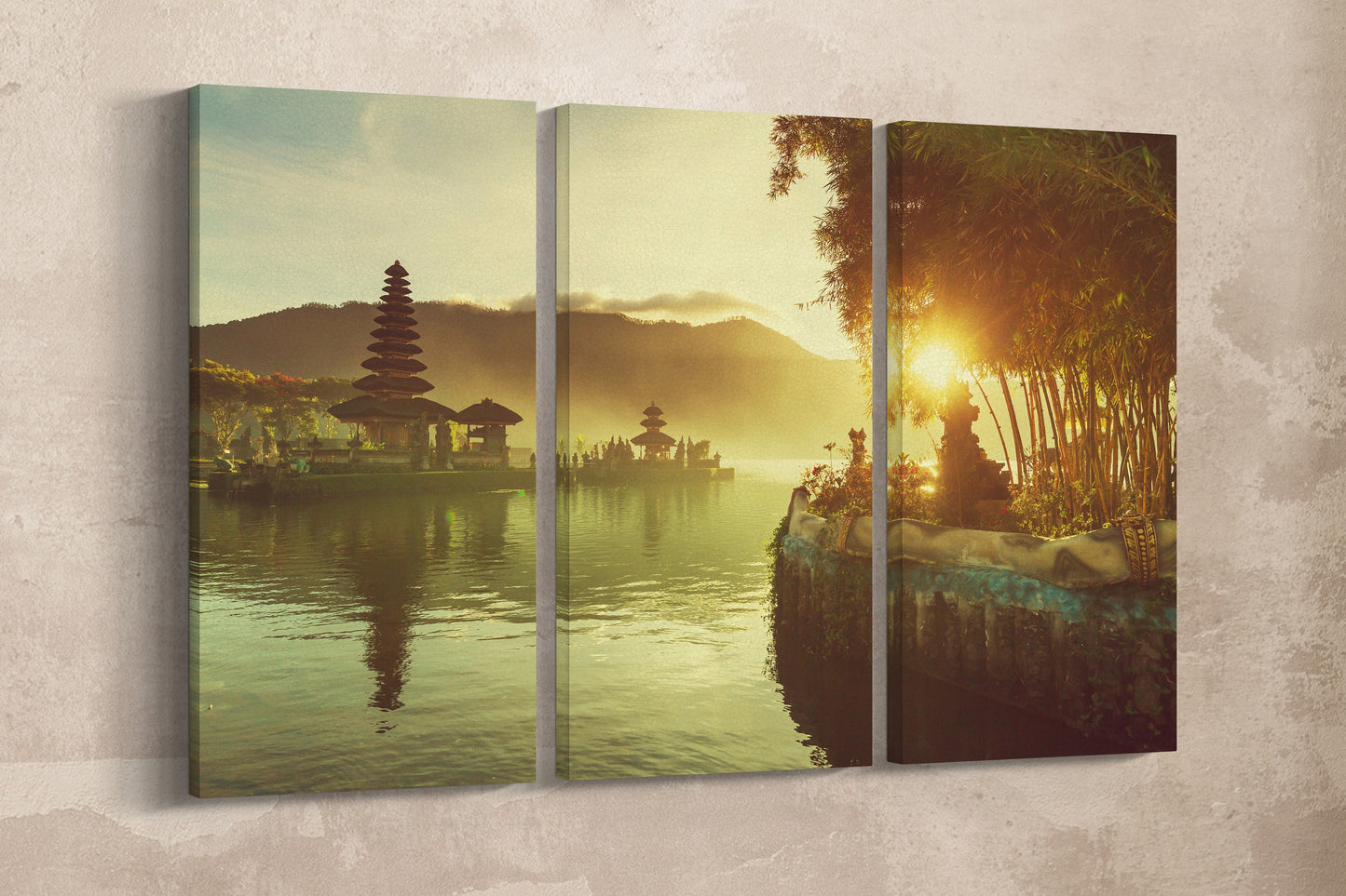 Pura Ulun Danu Bratan Temple Bali Indonesia Wall Art Canvas