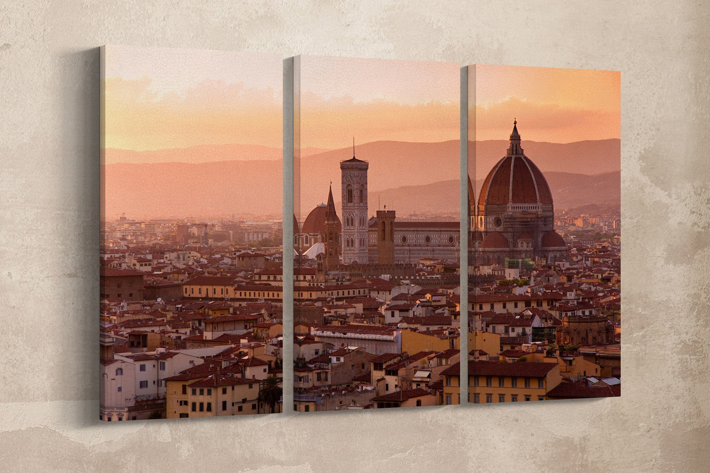 Florence Dome Canvas Eco Leather Print, Made in Italy!