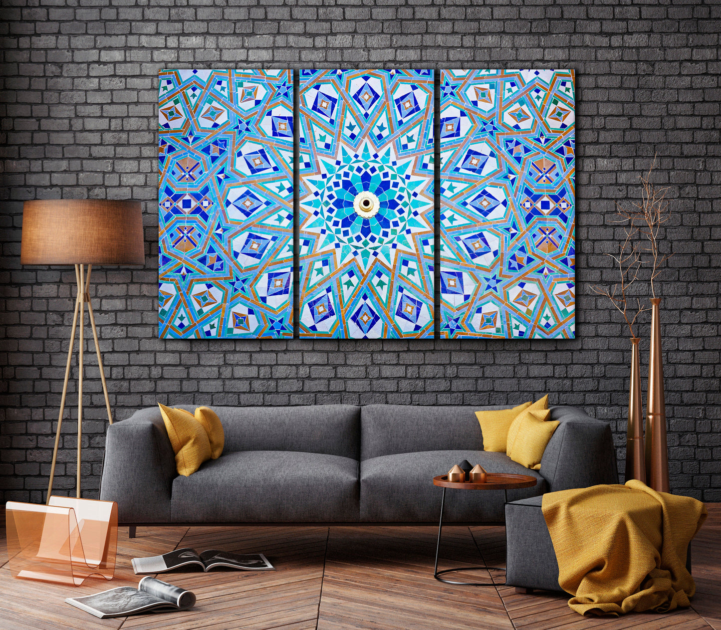 Oriental Mosaic Leather Print