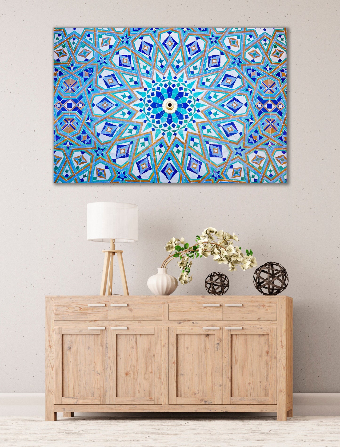 Oriental Mosaic Leather Print