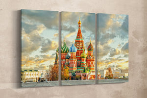 Saint Basil&#39;s Cathedral Moscow Russia canvas wall art print