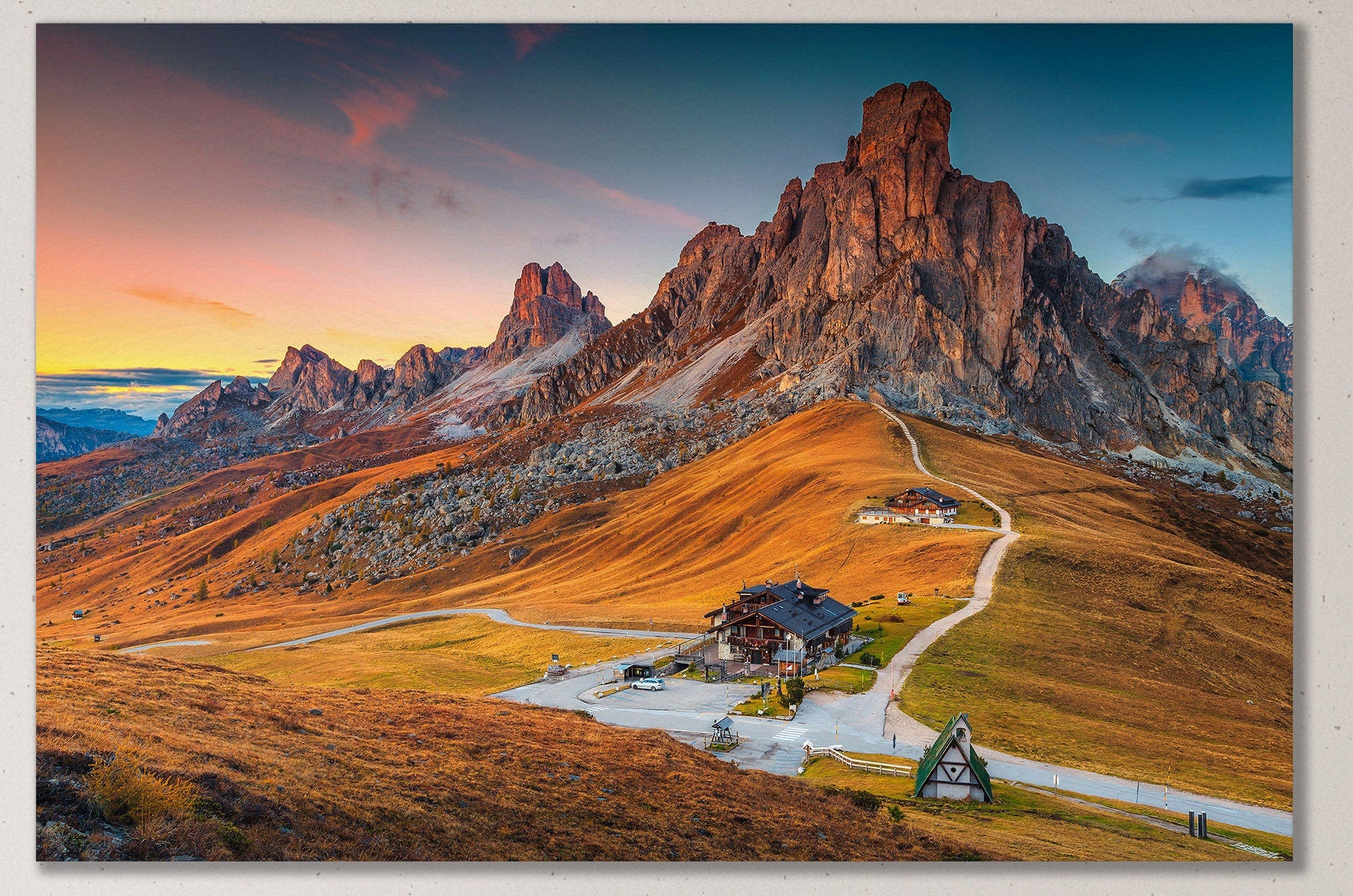 Alpine Pass Dolomites Italy canvas print