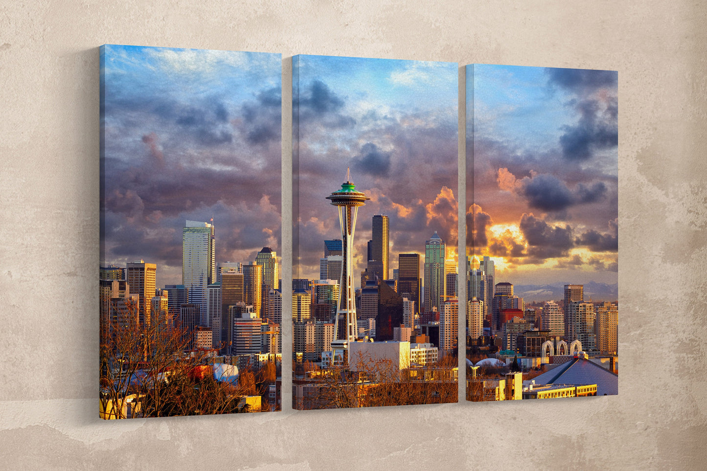 Seattle Skyline at Sunset wall art