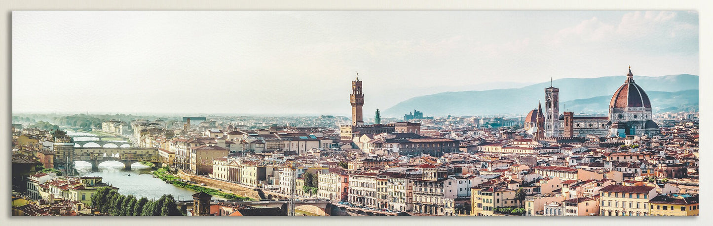 Florence Large Framed Canvas Framed Leather Print