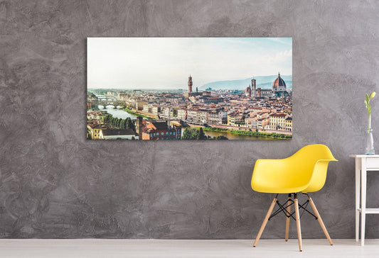 Florence Large Framed Canvas Framed Leather Print