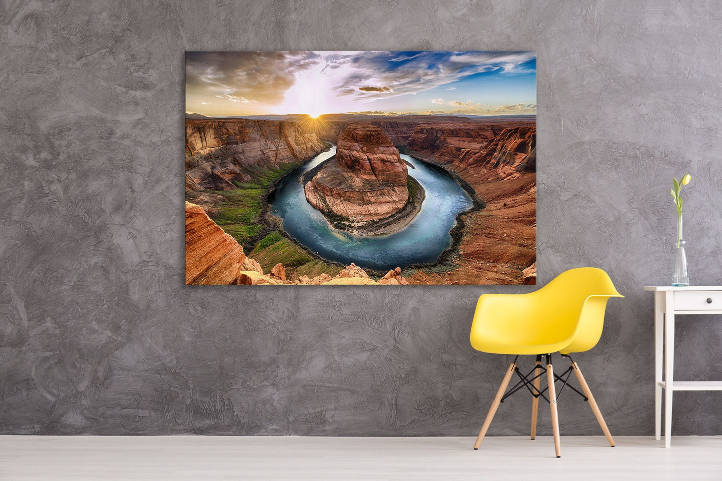 Horseshoe Bend Grand Canyon National Park framed canvas leather print