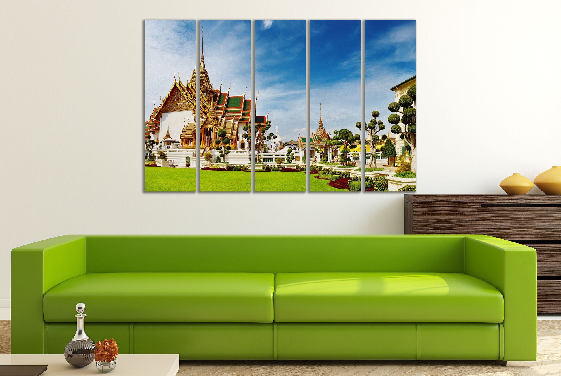 The Grand Palace Bangkok framed canvas leather print