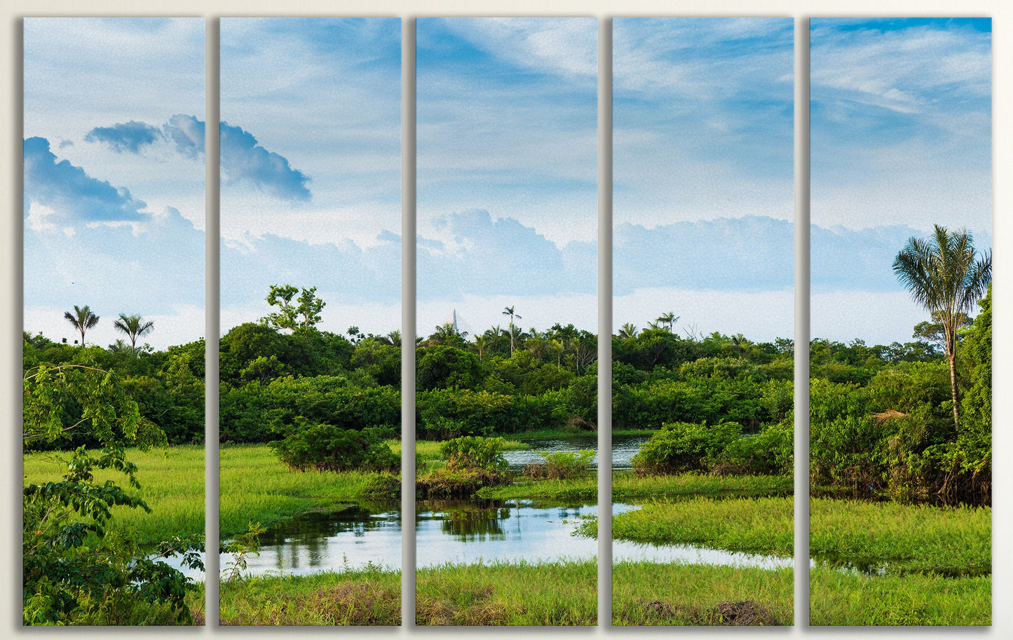 Amazon Wetland Rainforest Nature PETA Approved Eco Leather Multi Panel Wall Art