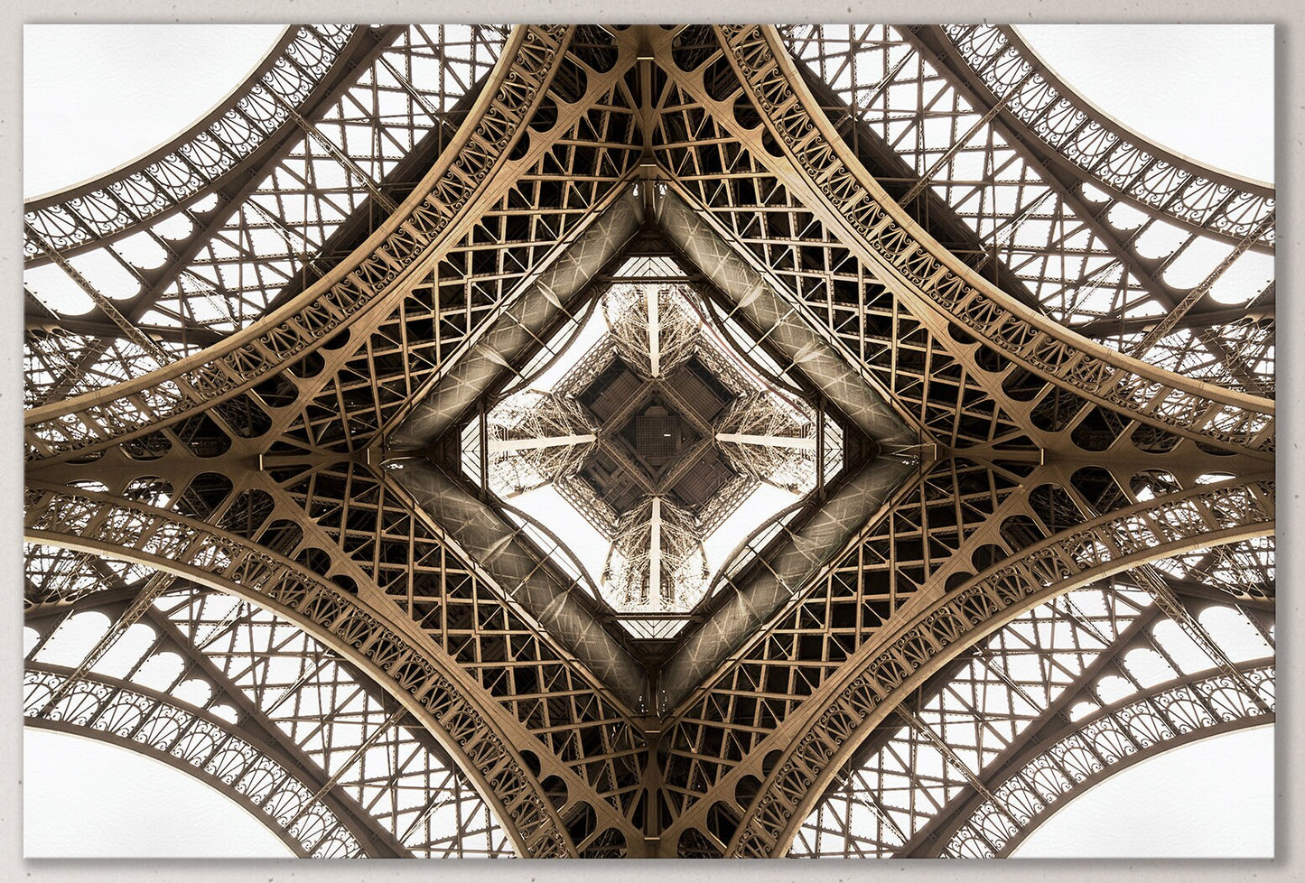 Tour Eiffel Bottom View Framed Canvas Print