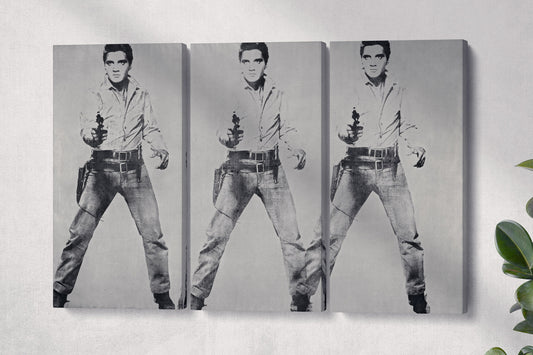 Triple Elvis Andy Wharol 
reproduction wall art canvas print