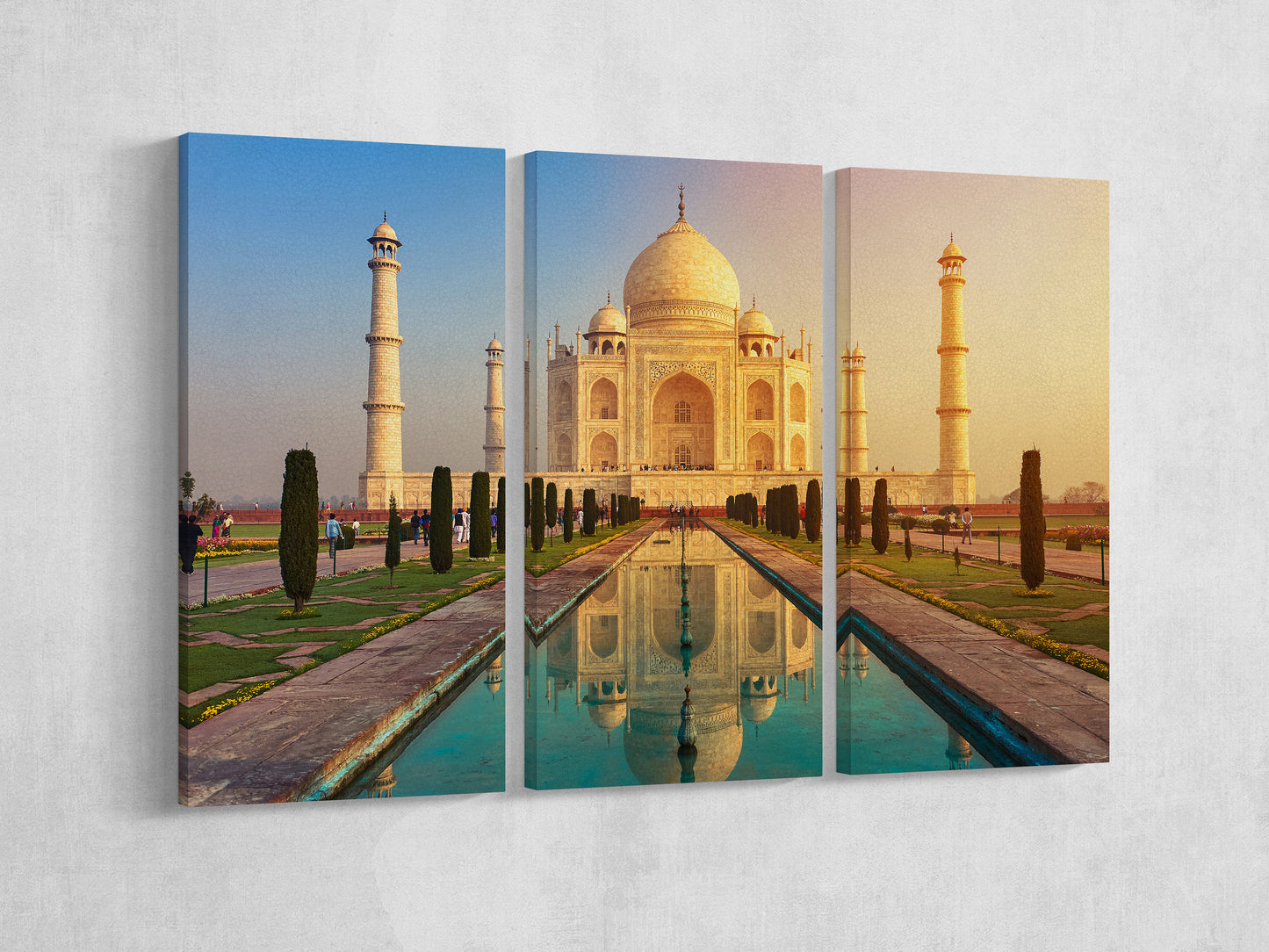 Taj Mahal India Vegan Leather Wall Art Luxury Architecture Gallery Wrap Print