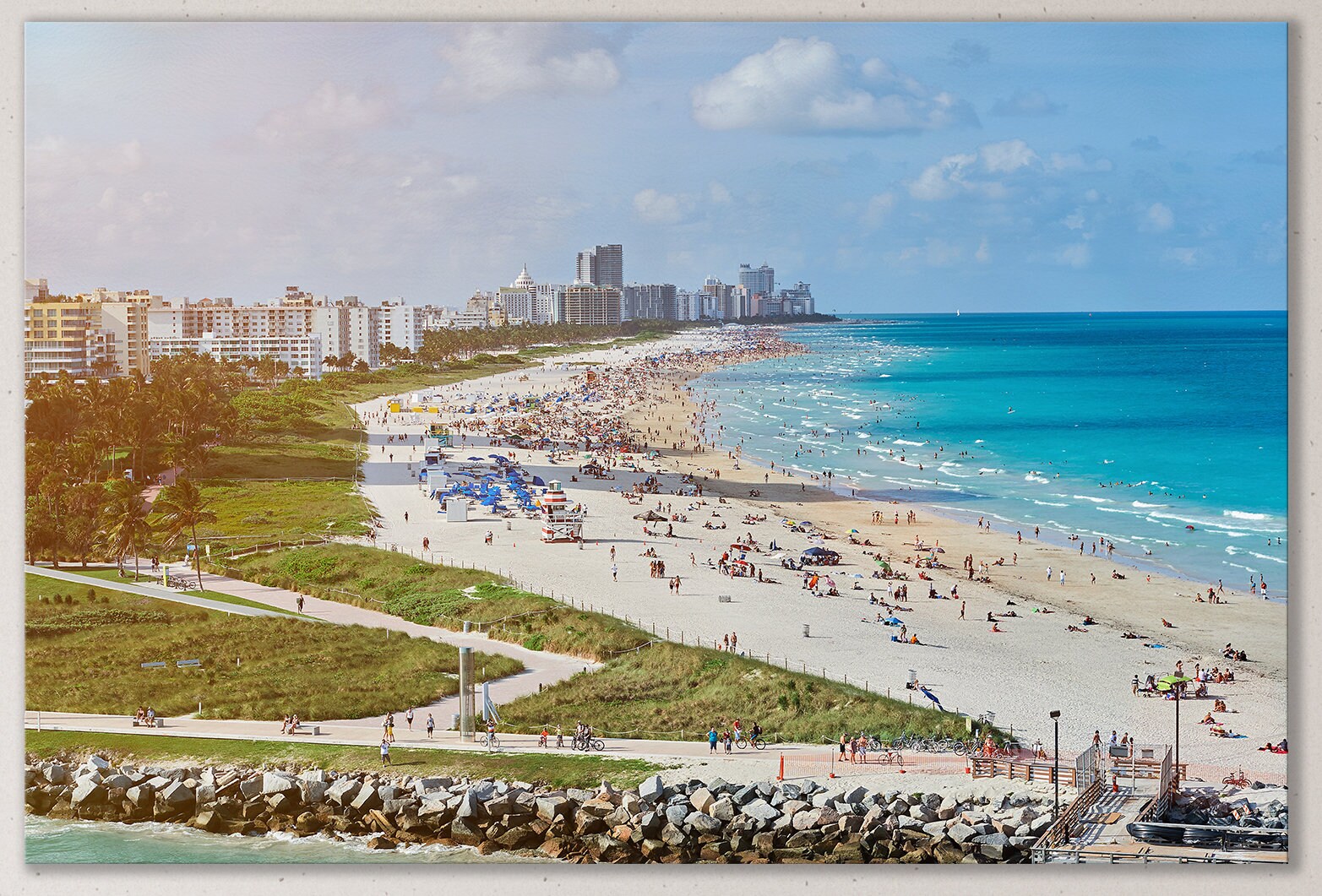 Miami beach wall decor canvas print