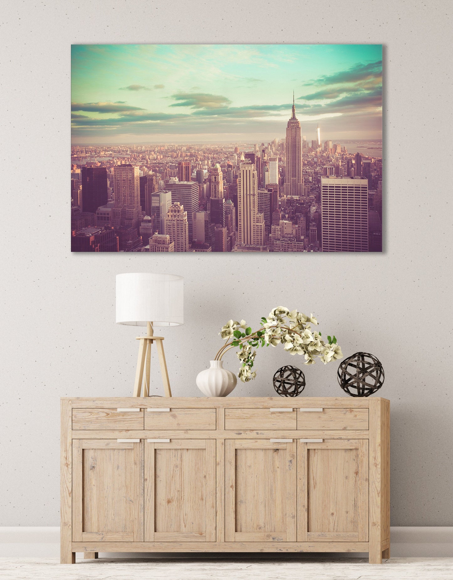 New York City, Manhattan vintage wall art decor canvas print