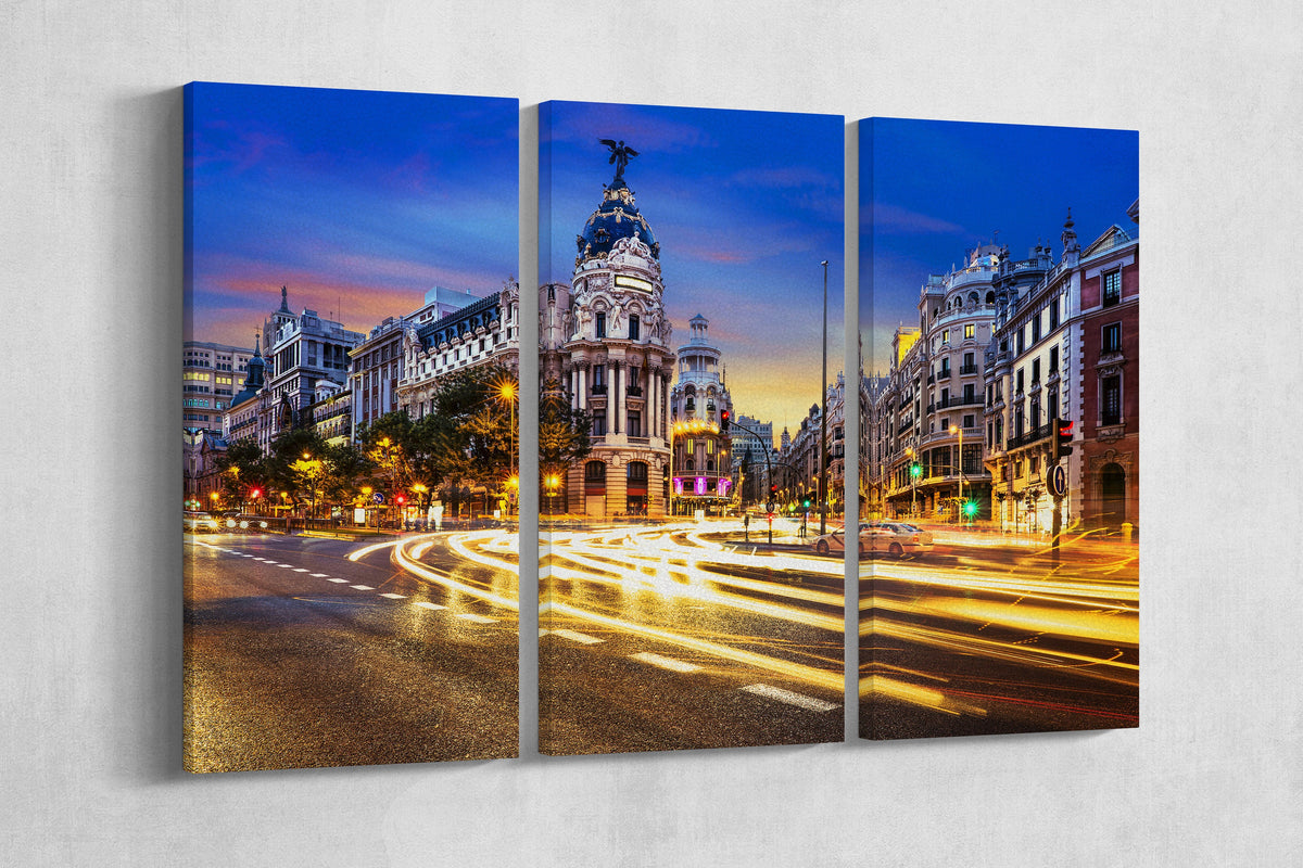 Madrid Gran Vis wall art canvas print