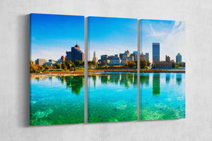 Memphis Skyline wall art canvas print