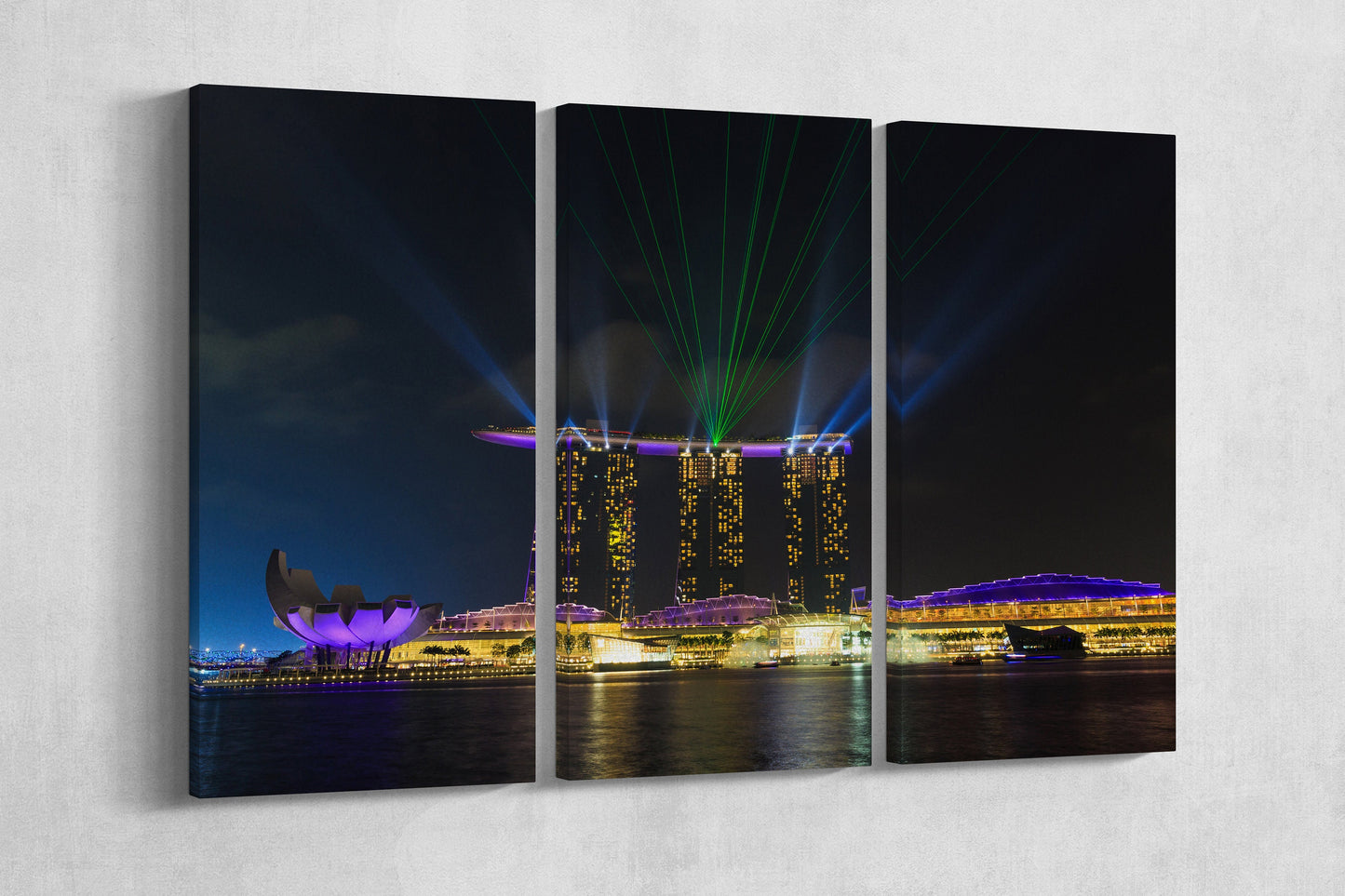 Marina Bay Sands Laser Show Wall Decor Canvas Print
