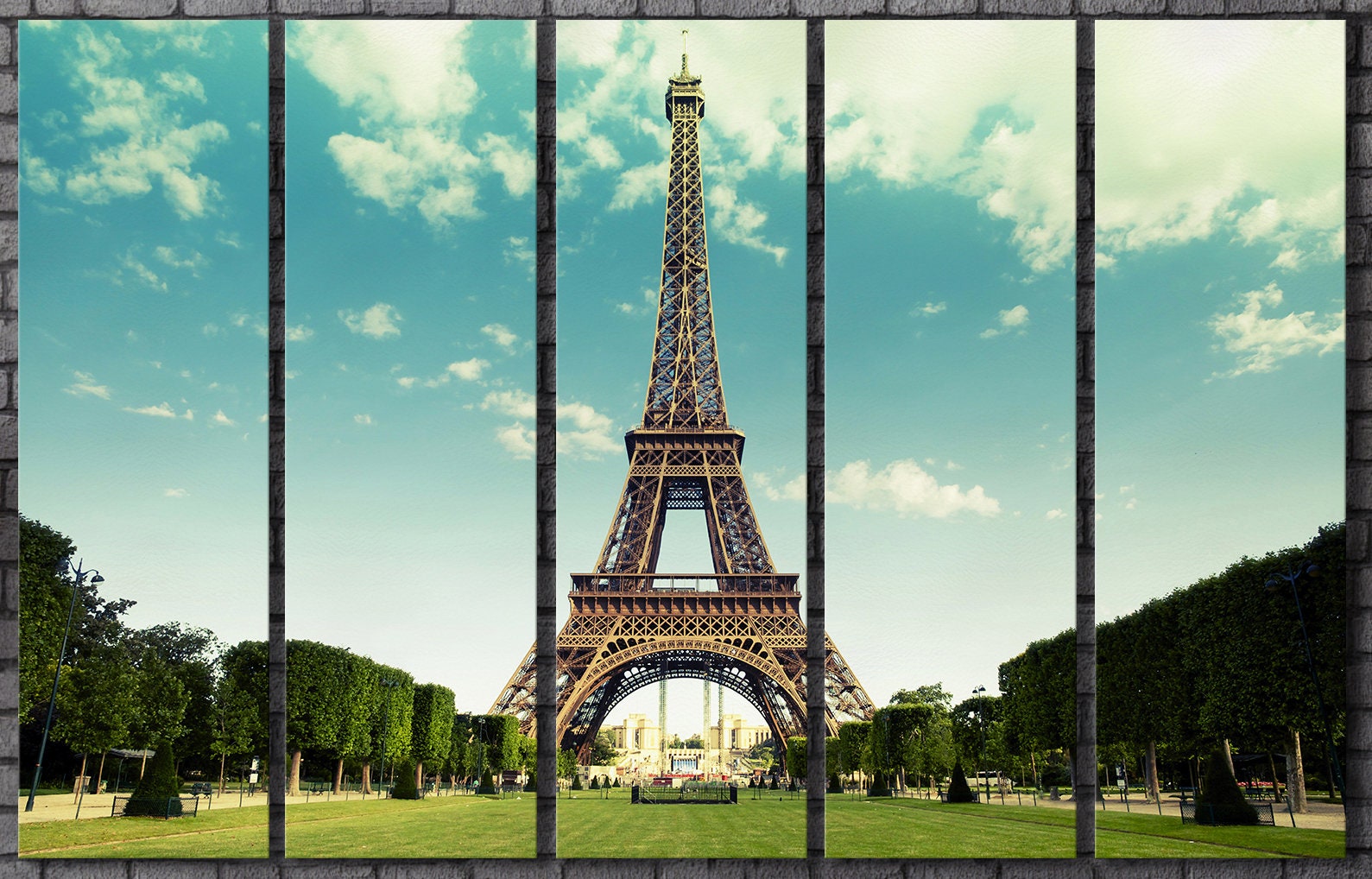 The Eiffel Tower, Paris, France Framed Canvas Print
