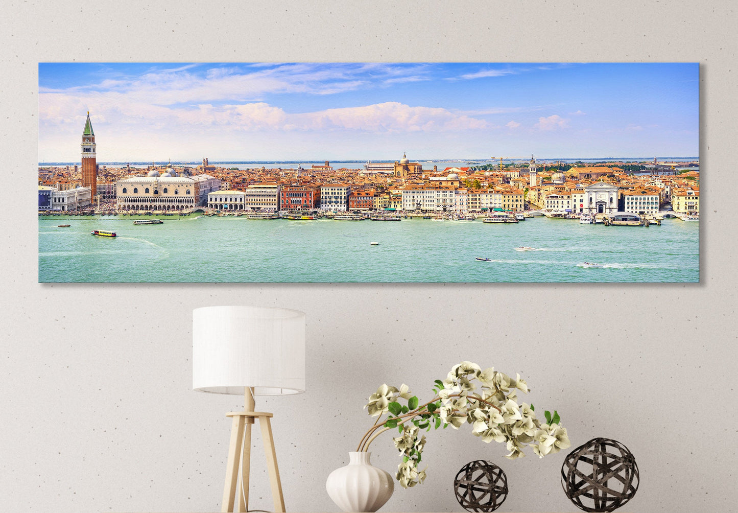 Venezia Panoramic View Framed Canvas Print