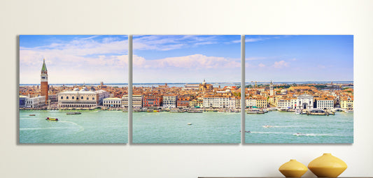 Venezia Panoramic View Framed Canvas Print