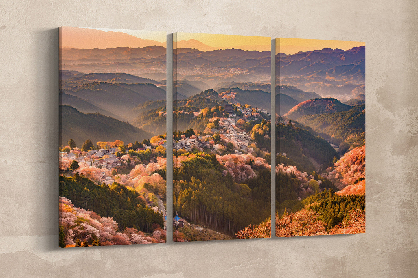 Yoshinoyama Japan cherry blossom in spring wall decor canvas