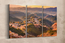Load image into Gallery viewer, Yoshinoyama Japan cherry blossom in spring wall decor canvas