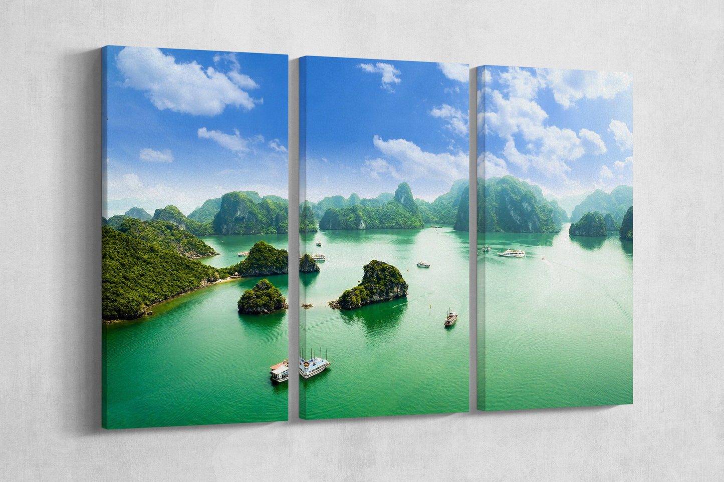 Halong Bay Vietnam UNESCO World Heritage Site Canvas Eco Leather Print