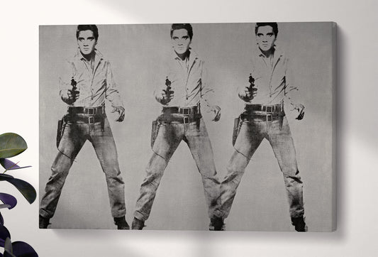 Triple Elvis Andy Wharol 
reproduction wall art canvas print