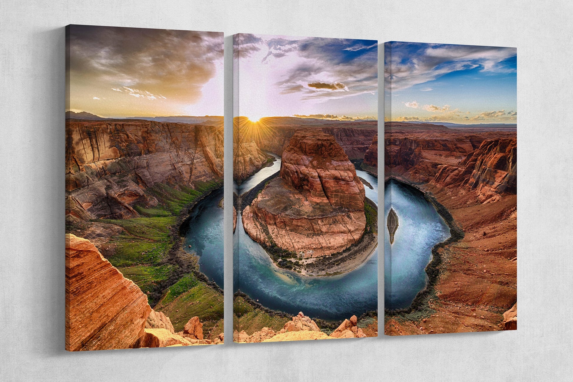 Horseshoe Bend Grand Canyon National Park framed canvas leather print