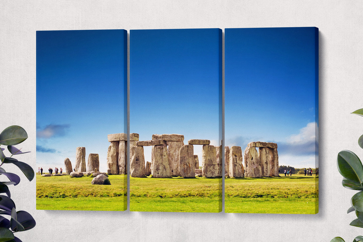 Stonehenge Framed Canvas Leather Print