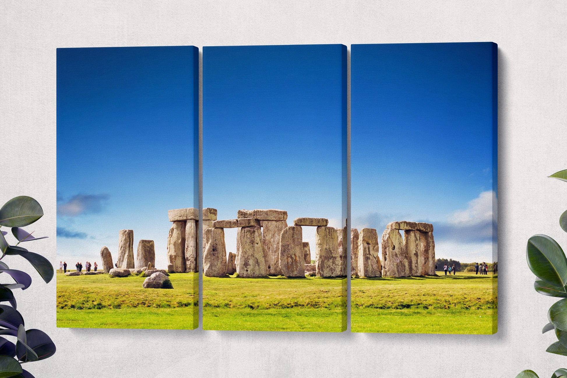 Stonehenge Framed Canvas Leather Print