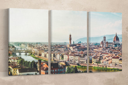 Florence Large Framed Canvas Framed Leather Print
