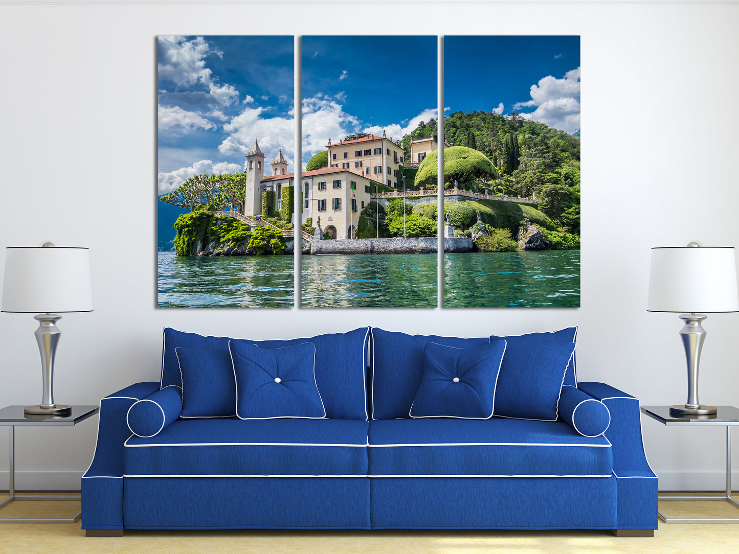Villa Balbianello Framed Canvas Leather Print