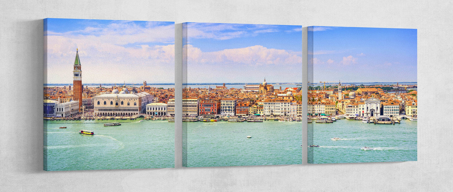 Venezia Panoramic View Framed Canvas Print