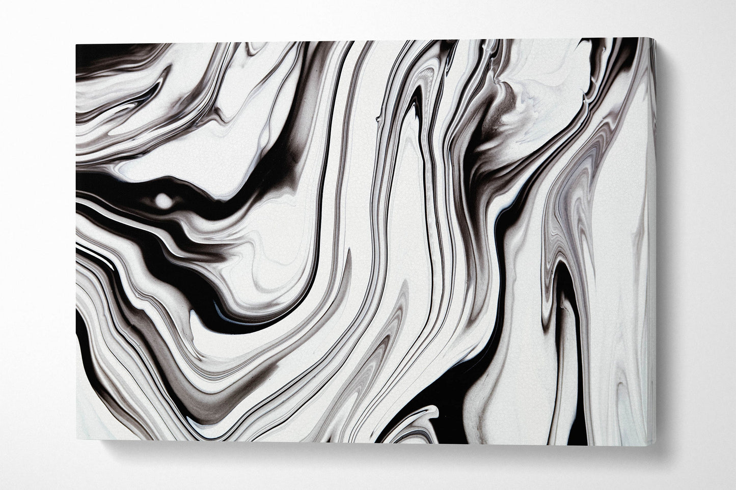 Black and white abstract art marble pattern framed canvas leather print | Large wall art | Large wall decor | Made in Italy | Home decor