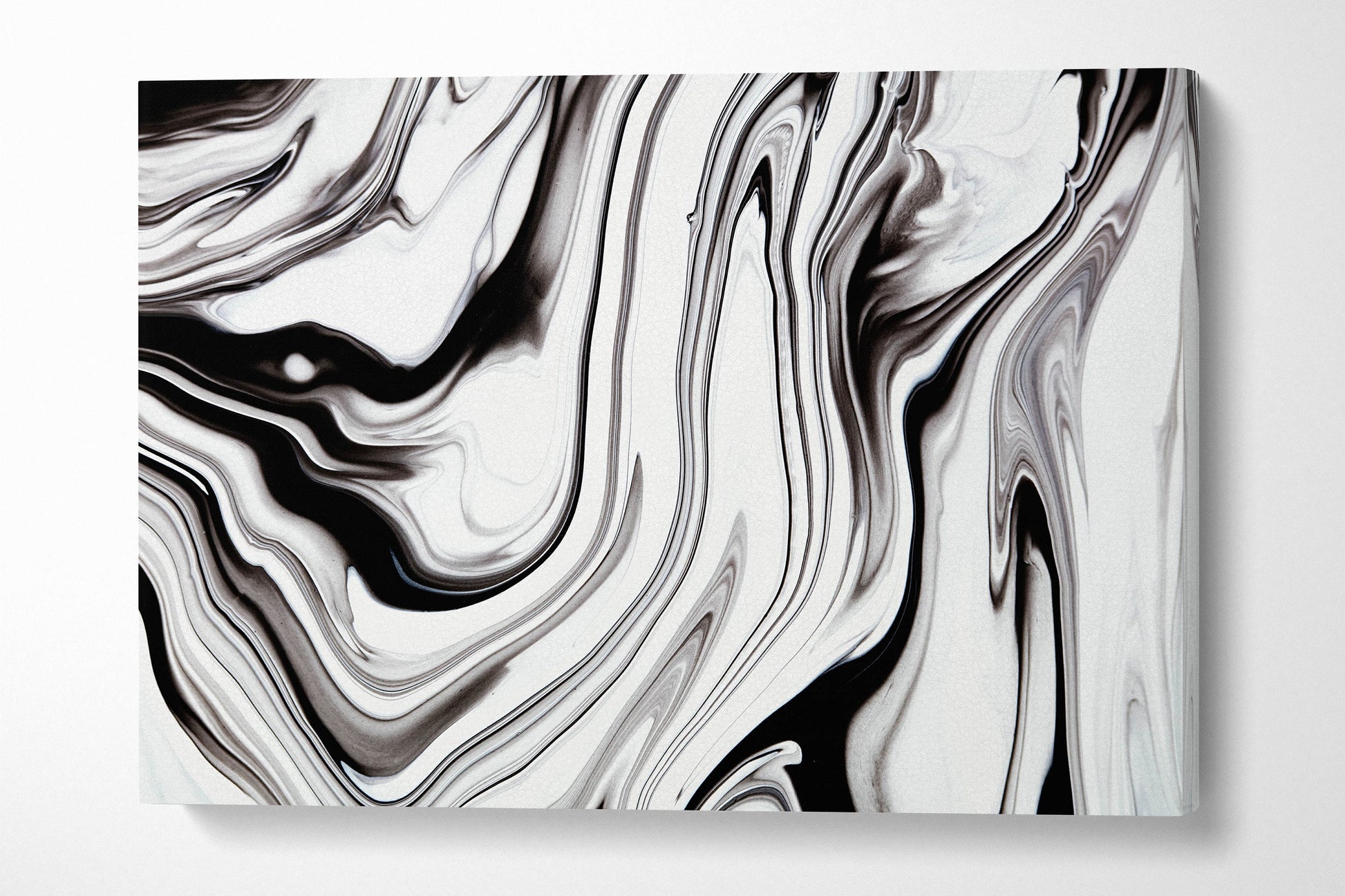 Black and white abstract art marble pattern framed canvas leather print | Large wall art | Large wall decor | Made in Italy | Home decor