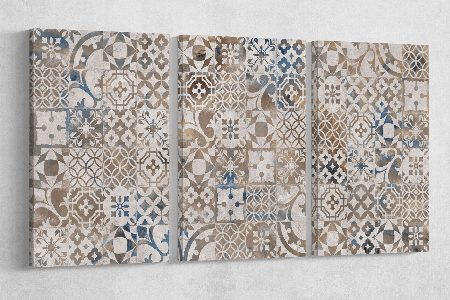 Oriental Mozaic Vintage wall art triptych